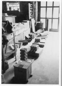 Ausstellungsvorbereitung in der "Scheune" in Merzig-Bietzen 